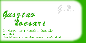 gusztav mocsari business card